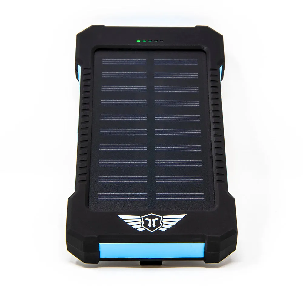 10,000mAH Water Resistant / Shockproof Solar Dual-USB Charger and LED Light Stealth Angel Survival