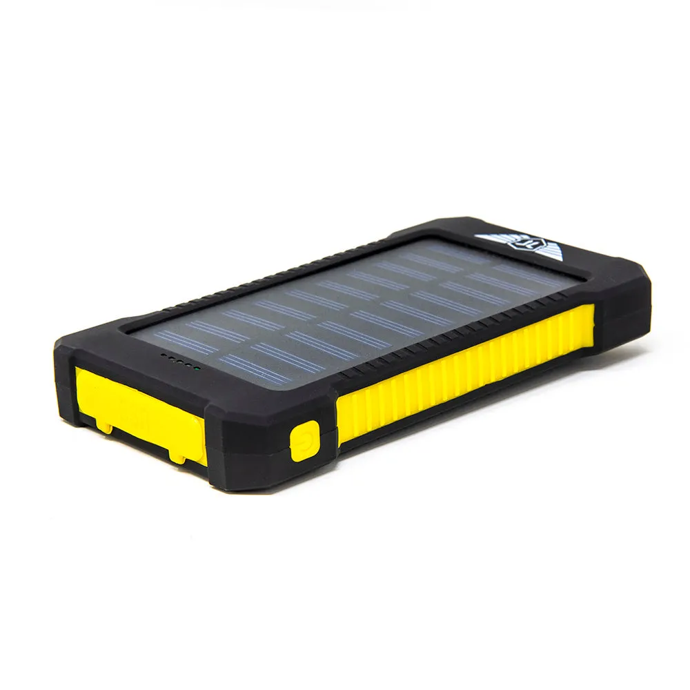 10,000mAH Water Resistant / Shockproof Solar Dual-USB Charger and LED Light Stealth Angel Survival