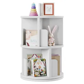 15.7" 2-Tier 360° Rotating Bookshelf for Small Space