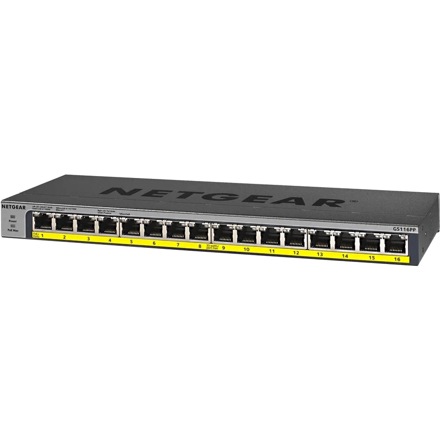 16Port Poe/Poe  Gigabit Enet,Unmanaged Switch 183Watt Power