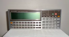 1986 SHARP Pocket Computer Model PC136 In Its Original Box With Manual