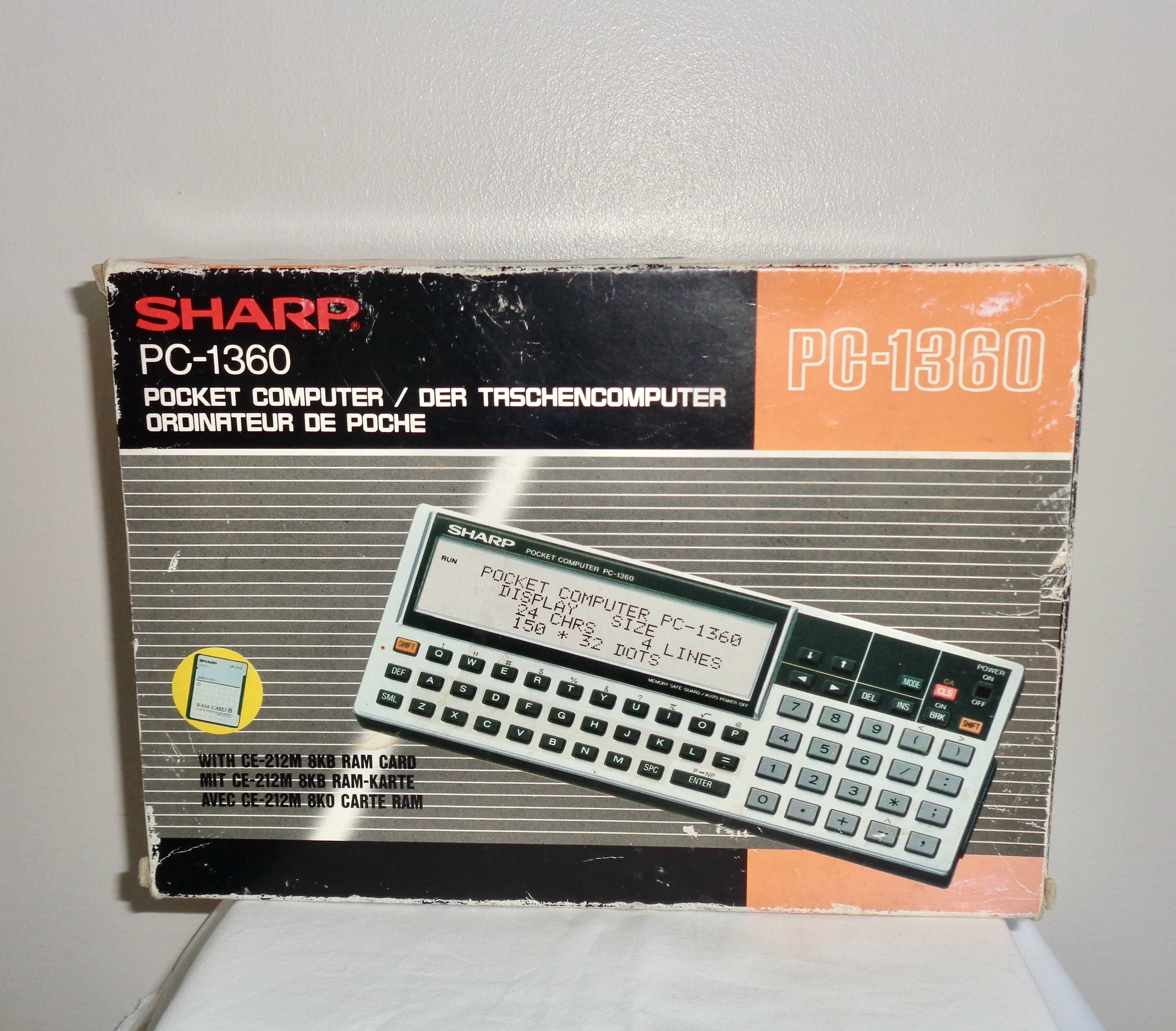 1986 SHARP Pocket Computer Model PC136 In Its Original Box With Manual