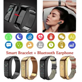 2-in-1 Smart Watch-Bluetooth Earphone with Heart Rate Monitor