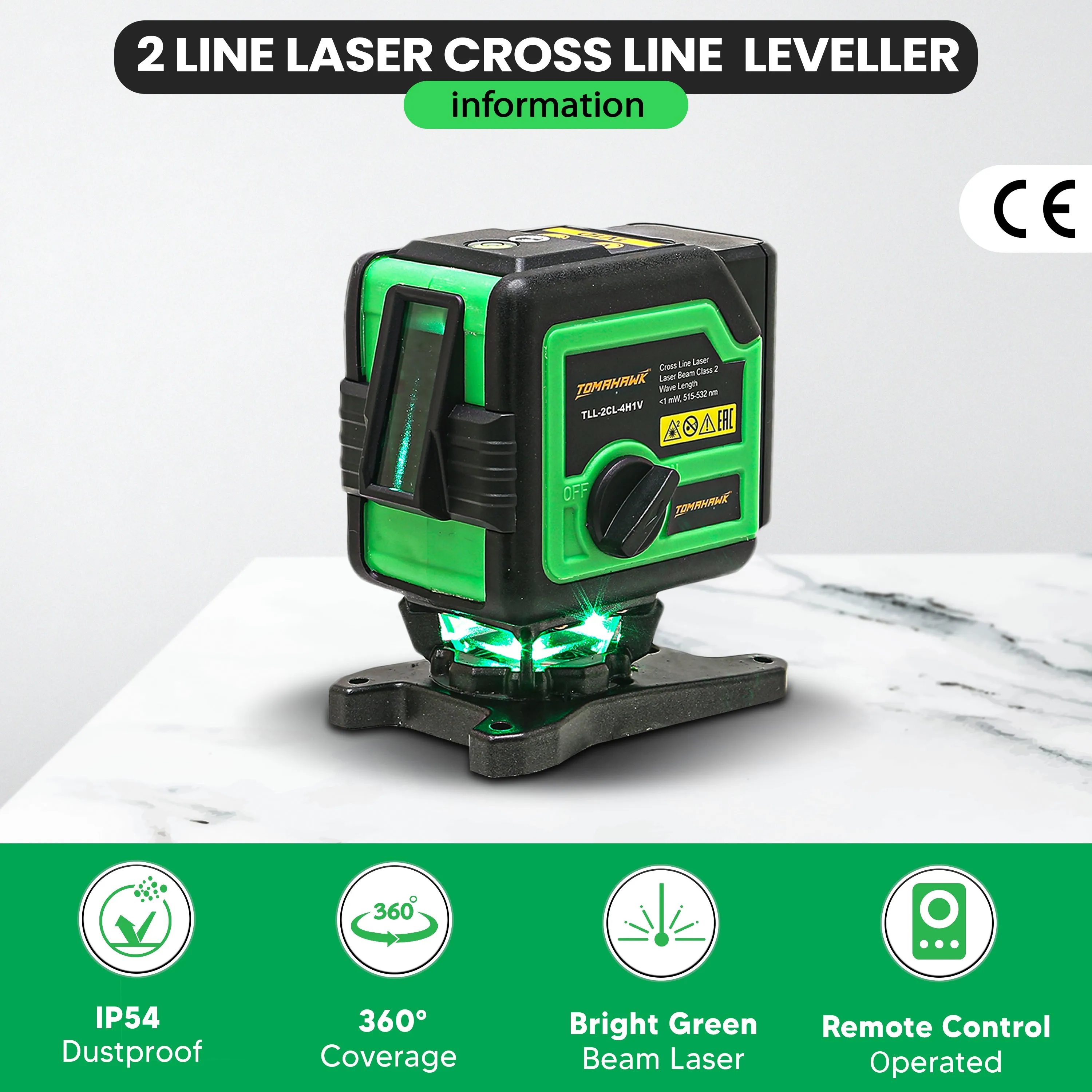 2 Line Laser Cross-Line Level TLL2CL4H1V