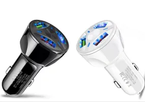 2 Pack PBG 3 Port USB Fast LED Car Charger For Devices