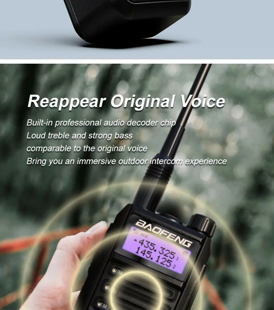 2023 Baofeng UV16 MAX V2 Walkie Talkie 10W VHF UHF Dual Band Two Way CB Ham Radio UV-16 Portable Radio Transceiver UV5R UV82