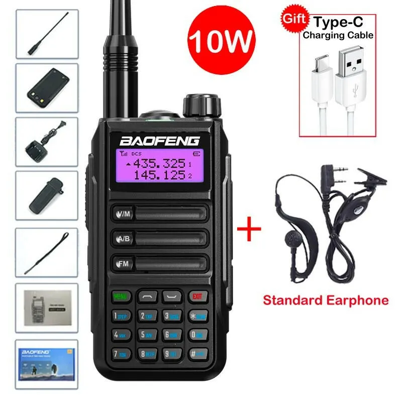 2023 Baofeng UV16 MAX V2 Walkie Talkie 10W VHF UHF Dual Band Two Way CB Ham Radio UV-16 Portable Radio Transceiver UV5R UV82