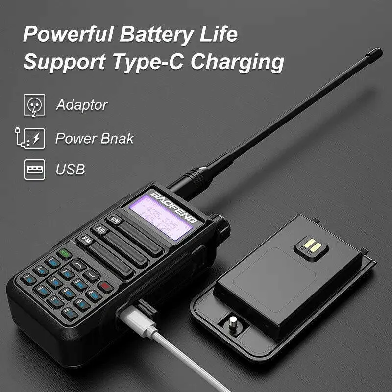 2023 Baofeng UV16 MAX V2 Walkie Talkie 10W VHF UHF Dual Band Two Way CB Ham Radio UV-16 Portable Radio Transceiver UV5R UV82