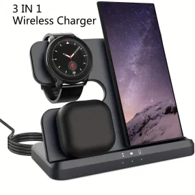 2023 New Wireless Charger 3 In 1 For Samsung Charging Station For Galaxy S23 S22 S21 S20 Ultra FE/Note 20 10 9/Z Flip Fold Series, Galaxy Watch 5 Pro/5/4/3/Active 2/1, Buds /Pro/Live