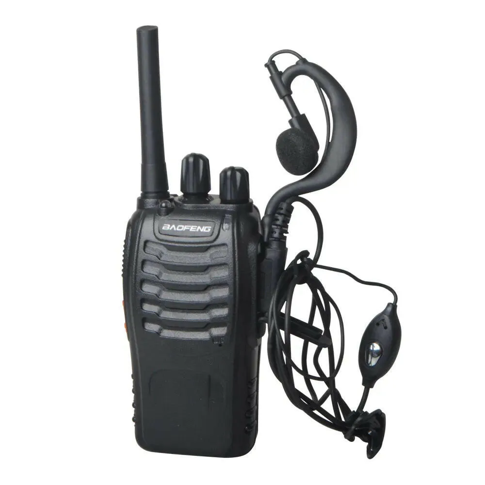 2pcs Baofeng Walkie Talkie BF-88E PMR 0.5W 16CH UHF 446.00625-446.19375MHz 12.5KHz Channel Separation with USB Charger Headset