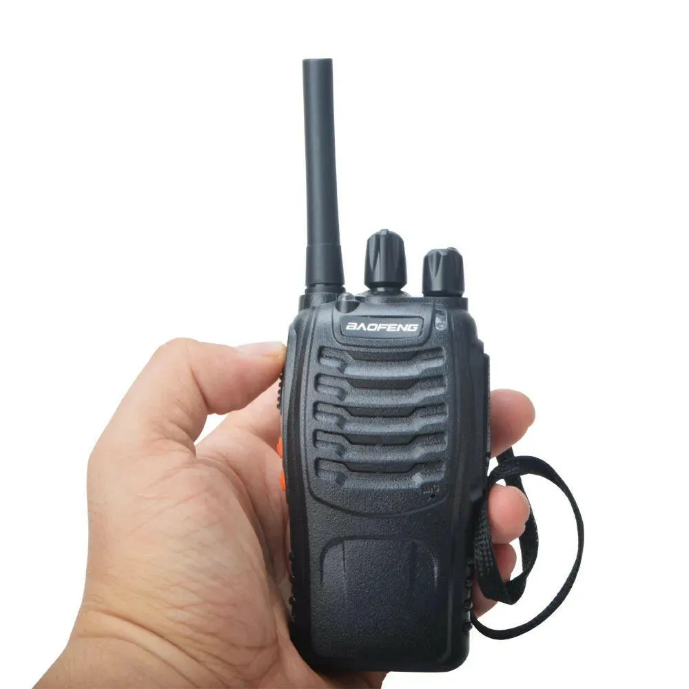 2pcs Baofeng Walkie Talkie BF-88E PMR 0.5W 16CH UHF 446.00625-446.19375MHz 12.5KHz Channel Separation with USB Charger Headset