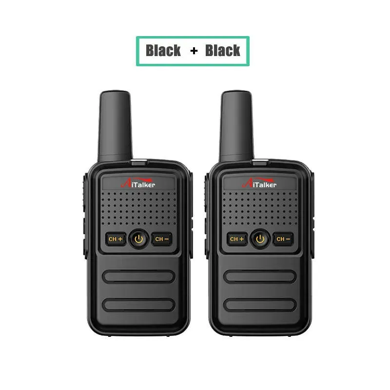 2Pcs Mini Small Little  Walkie Talkie Talk With Baofeng UV5R Portable Two Way Radio Hotel Hunting  USB Charger Transceiver