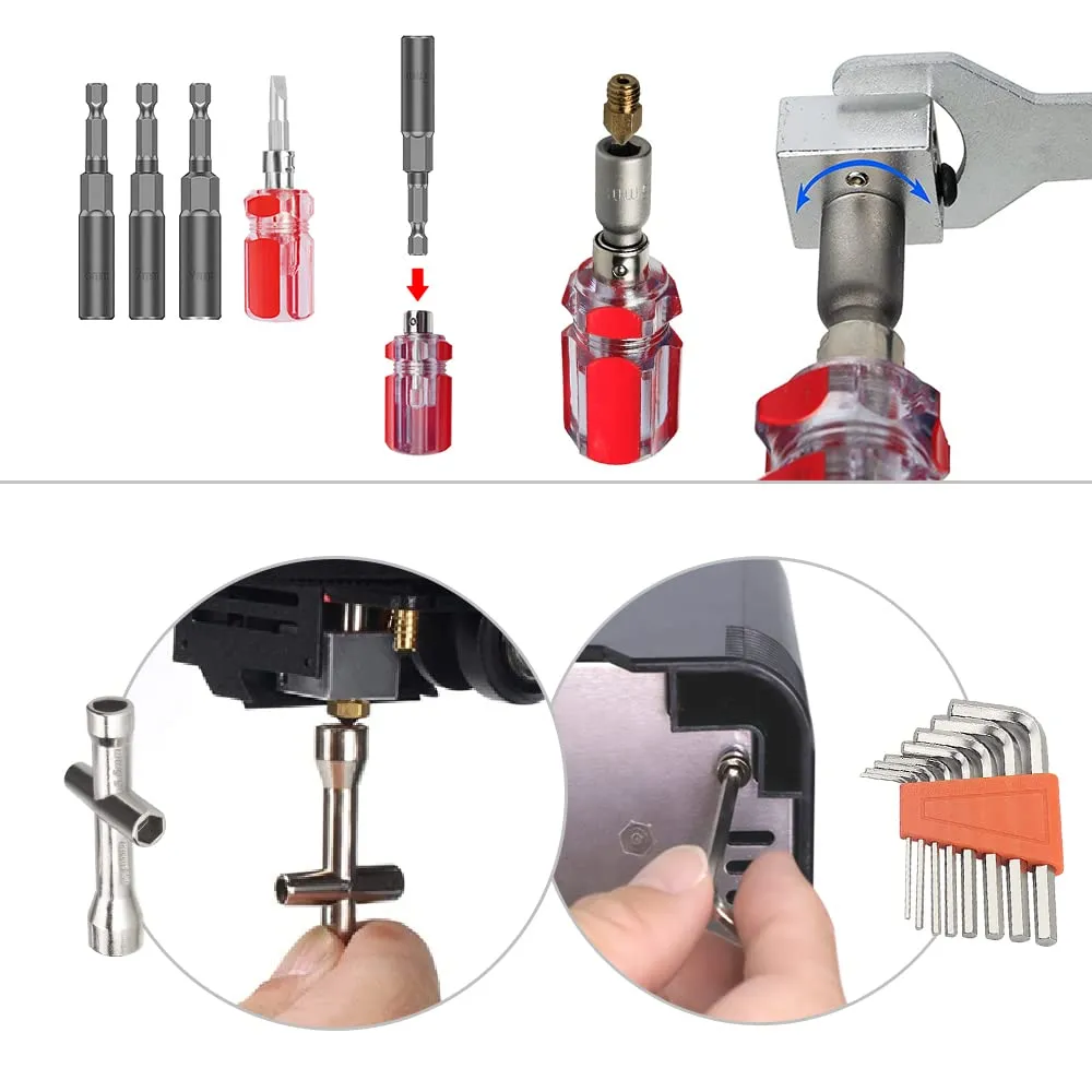 3D Printer Tools Kit, Mintion 82 PCS 3D Printer Accessories with Nozzle Cleaning Kit, Removable Multi-Function Screwdriver Kit, Deburring, Removal Tools, Cutters, Hobby Knife Set, Wrench Set etc