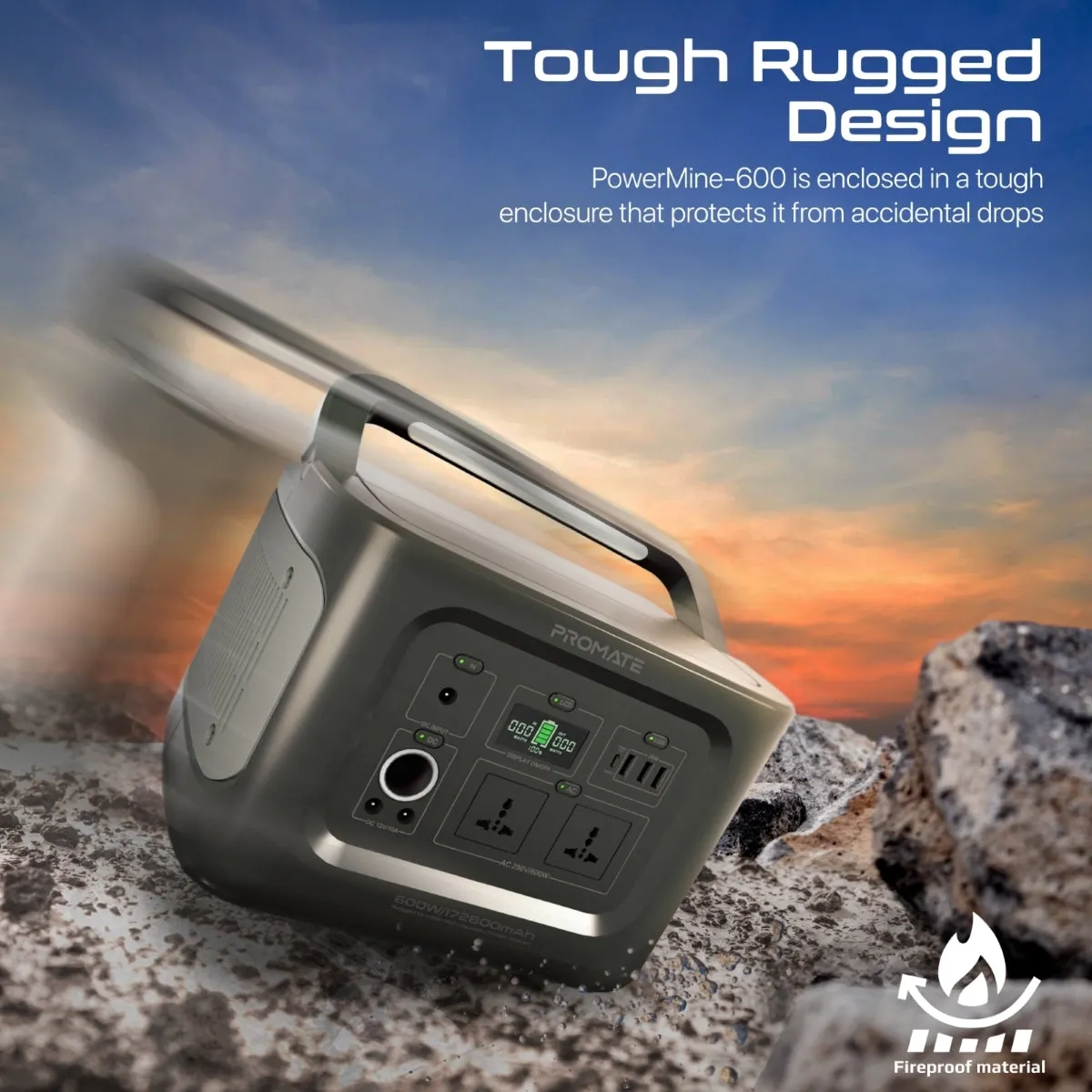 600W/172800mAh Rugged Durable High-Capacity Power Station