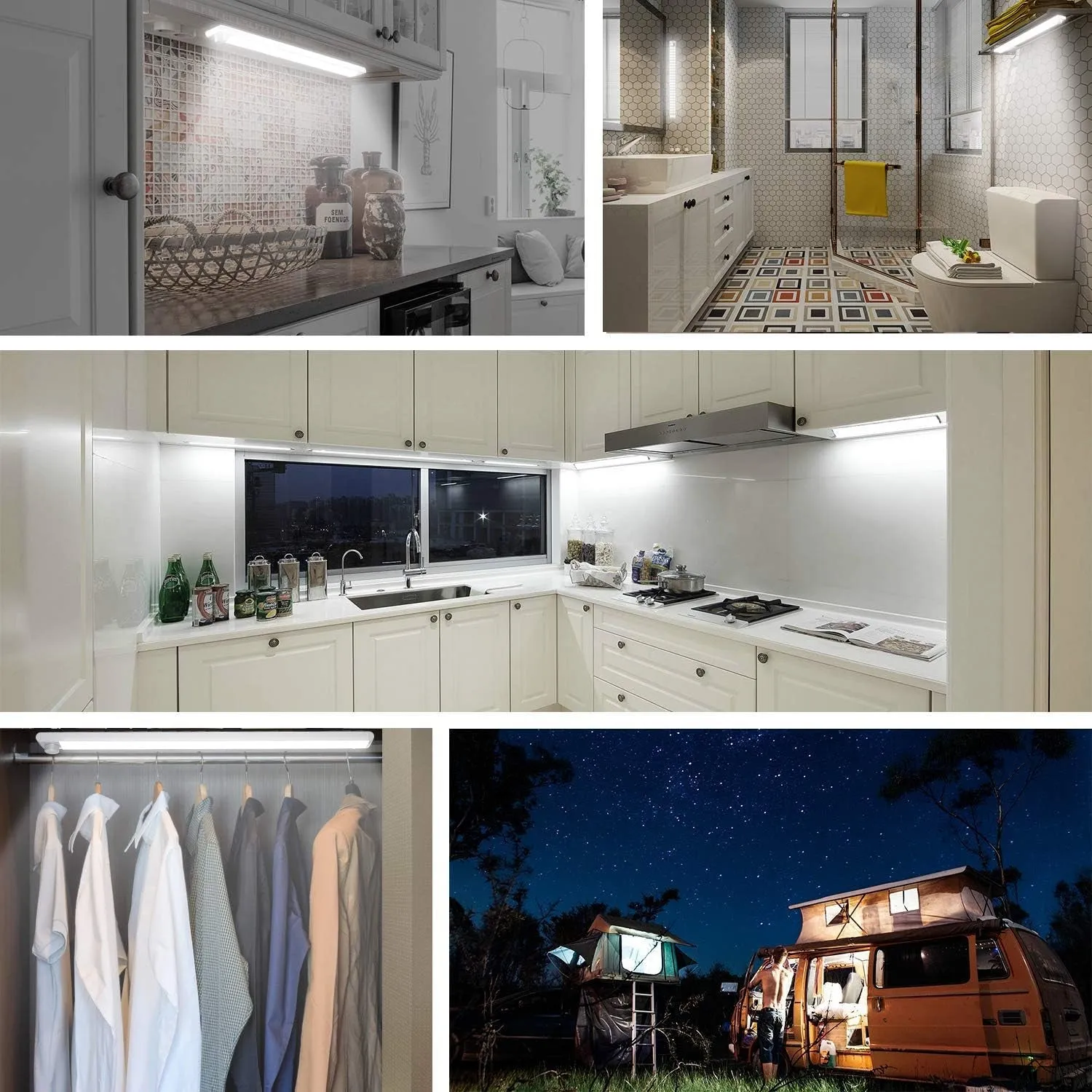 78 LED Closet Light, Rechargeable Dimmable Motion Sensor Closet Light Wireless under Cabinet Night Light with 3200Mah Large Battery for Cabinet, Wardrobe, Kitchen