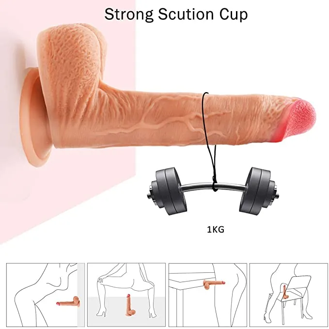 8.7" Thrusting Dildo Vibrator Sex Toy - Rotating & Realistic