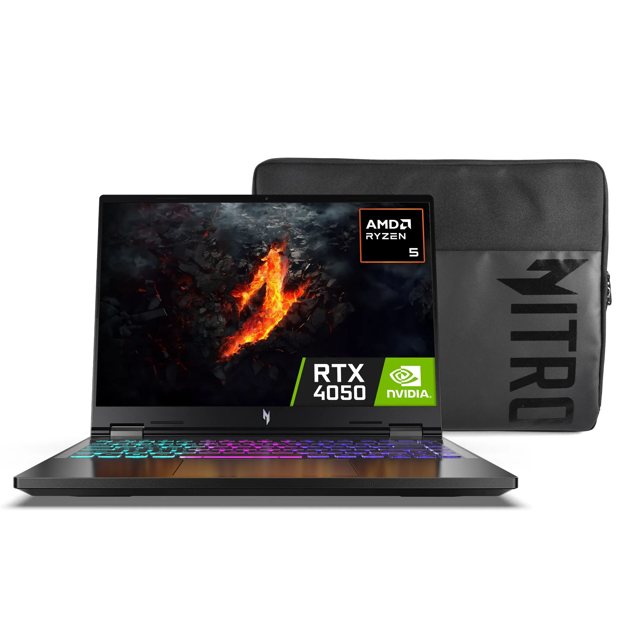 Acer Nitro V 14 AN14-41-R5LJ AMD Ryzen™ 5 8645HS Laptop 36.8 cm (14.5") WUXGA 16 GB LPDDR5x-SDRAM 512 GB SSD NVIDIA GeForce RTX 4050 Wi-Fi 6 (802.11ax) Windows 11 Home Black