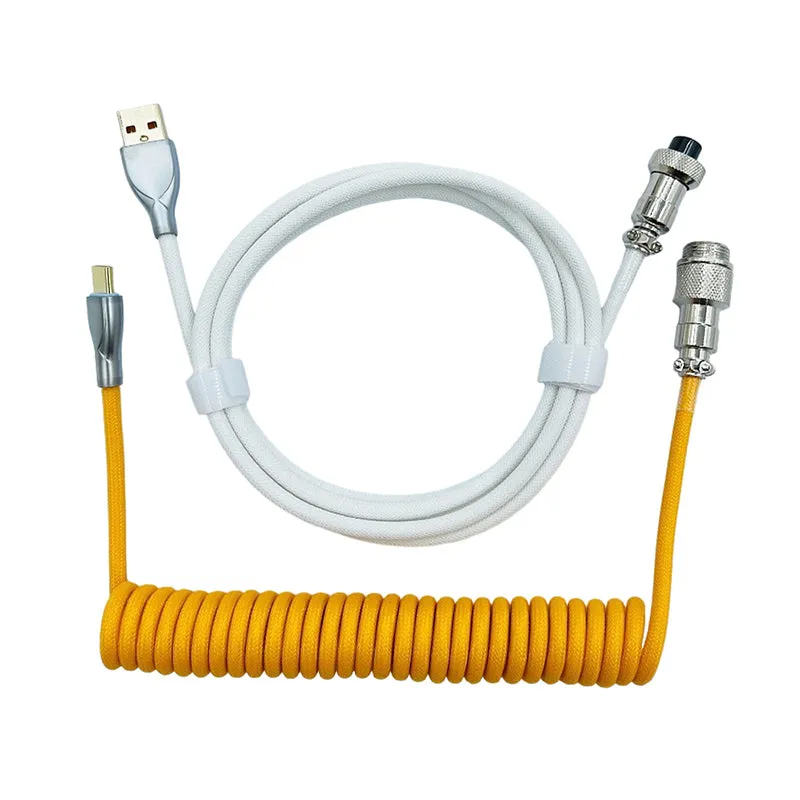 ACGAM Color Matching Custom Coiled Aviator Cable USB-C Yellow