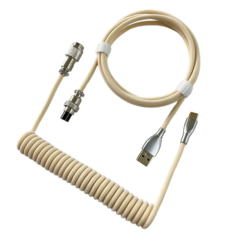 ACGAM Custom Coiled Aviator Cable USB-C Beige