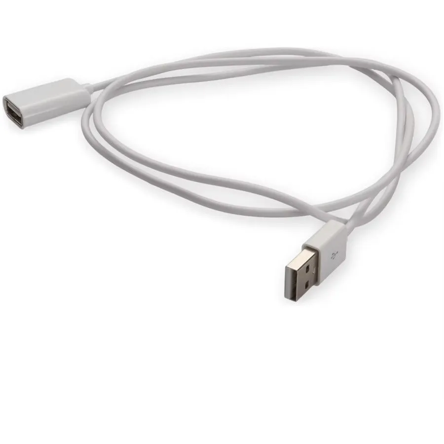 AddOn 2m USB 2.0 (A) Male to USB 2.0 (B) Female White Cable USBEXTAB2MMFW