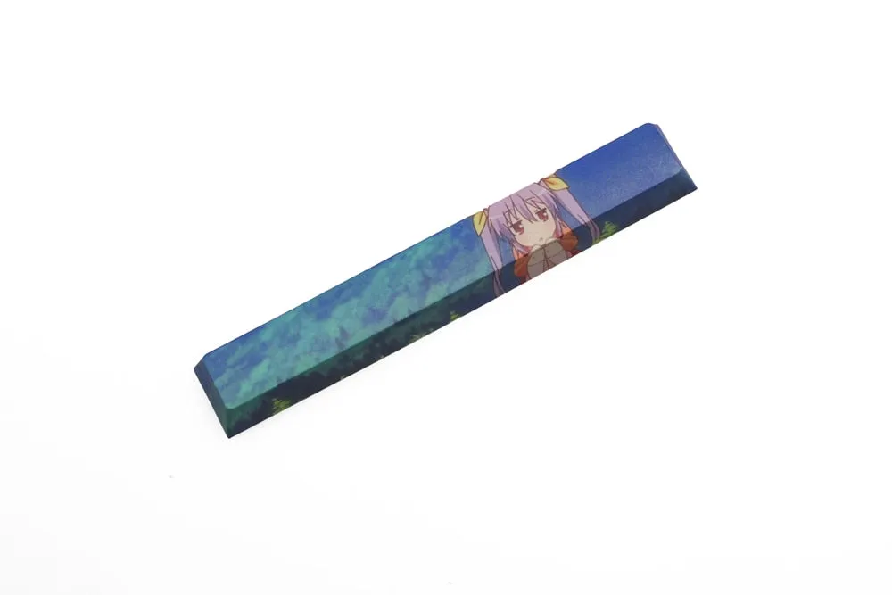 Allover dye subbed Keycap Novelty 6.25u spacebar pbt for custom keyboard Tohru Kanna Kamui Suzumiya Haruhi Izumi Sagiri Miyauchi