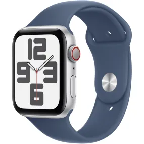 Apple Watch SE 44mm Silver Aluminium Case GPS   Cellular Sport Band (M/L) (Denim) [2024]