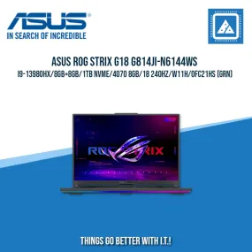 ASUS ROG STRIX G18 G814JI-N6144WS I9-13980HX/8GB 8GB/1TB NVME/4070 8GB | BEST FOR GAMING AND AUTOCAD LAPTOP