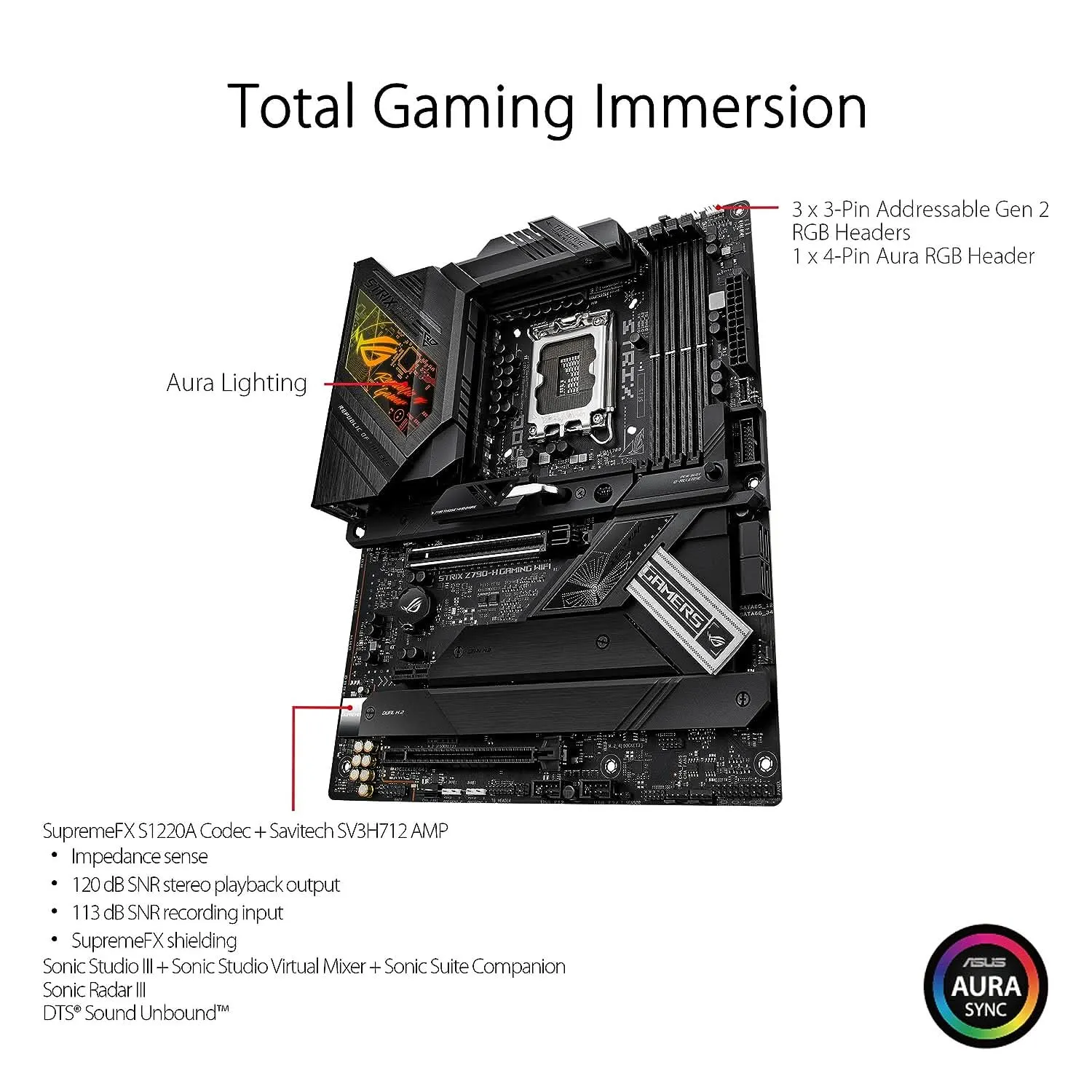 ASUS ROG STRIX Z790-H GAMING WIFI DDR5 INTEL LGA1700 MOTHERBOARD