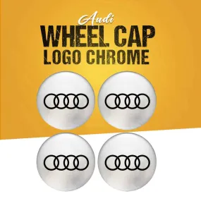 Audi Wheel Cap Logo Chrome - 4 pieces - Center Hub Badge