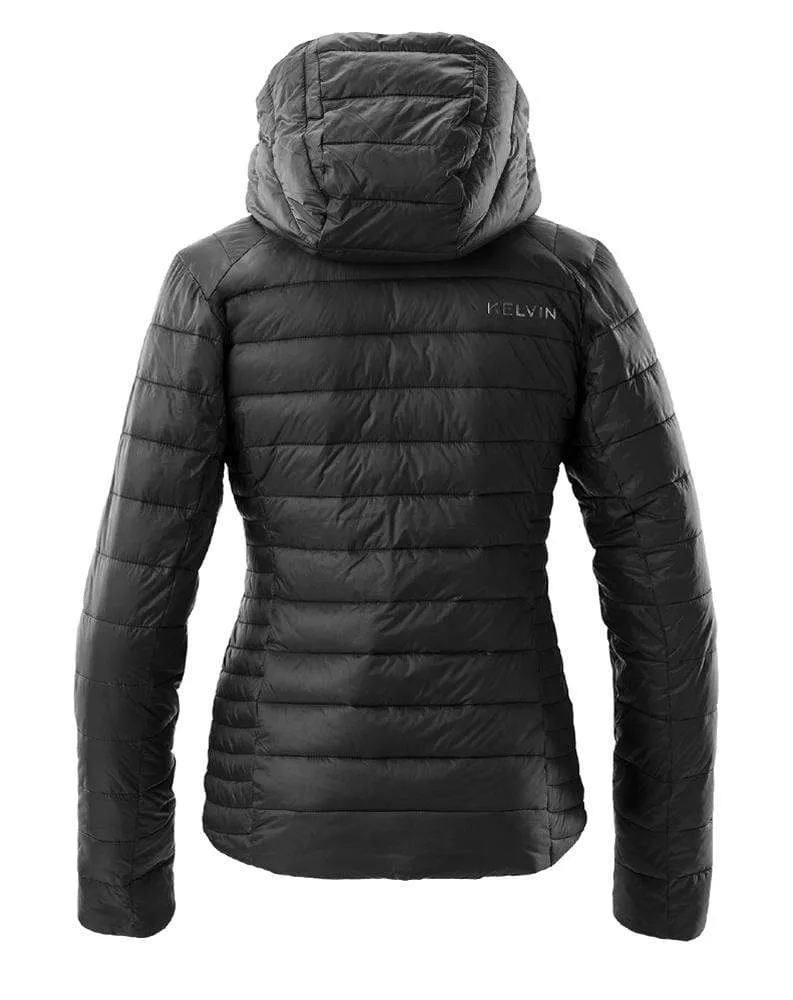 Aura Women's Heated Jacket | Jet Black by Kelvin Coats