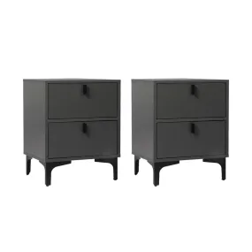 Bedside Tables Side Table Bedroom Nightstand 2 Drawers Storage Cabinet