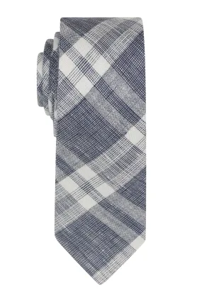 Blue & White Check Tie