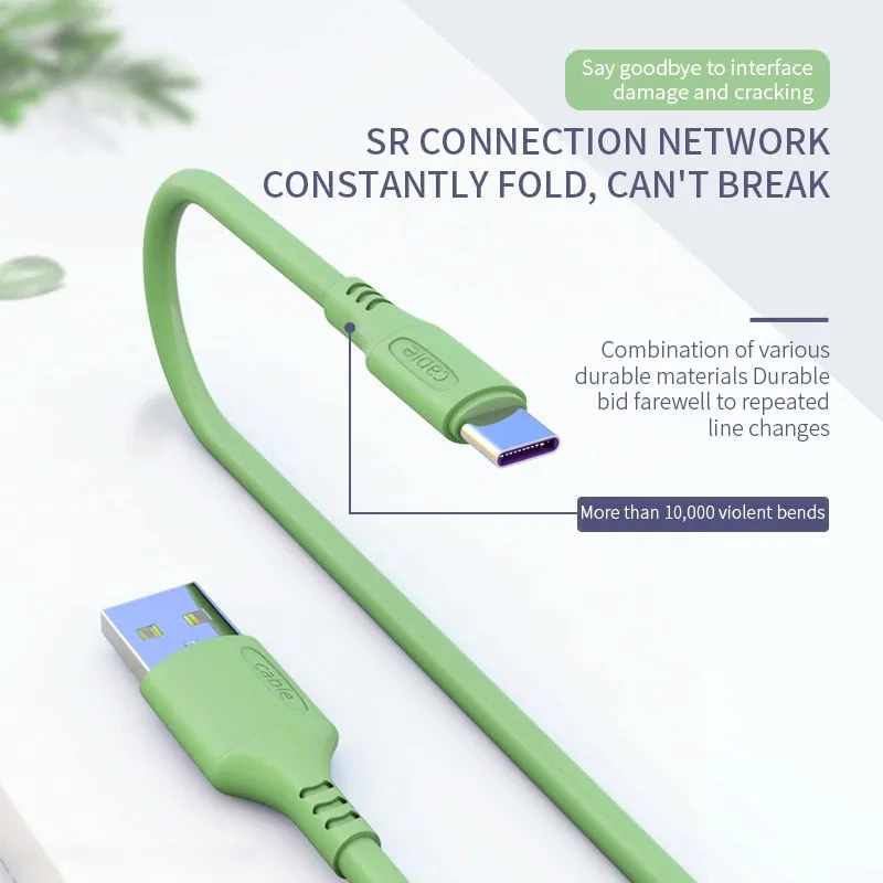 Cable Charger USB-A Type-C 5A Fast Charging For Samsung Xiaomi Smart Phone