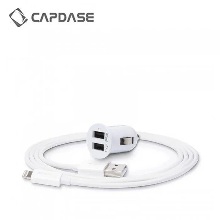 Capdase Dual USB Car Charger With Lightning Cable