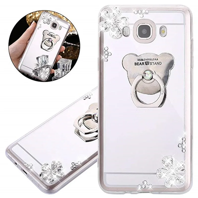 Crystal Mirror Case For Samsung Galaxy J4 J6 J8 A6 A8 PLUS A9 A7 Soft TPU Case J2 J5 J7 Prime A40 A51 A50 A10 A20 S A30S Back Cover