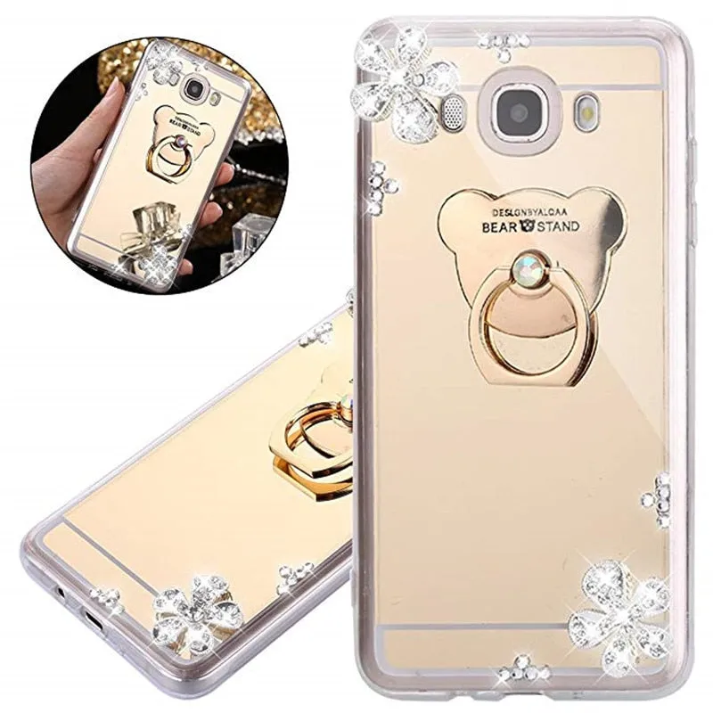 Crystal Mirror Case For Samsung Galaxy J4 J6 J8 A6 A8 PLUS A9 A7 Soft TPU Case J2 J5 J7 Prime A40 A51 A50 A10 A20 S A30S Back Cover