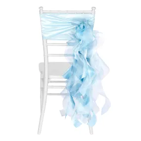 Curly Willow Chair Sash - Baby Blue