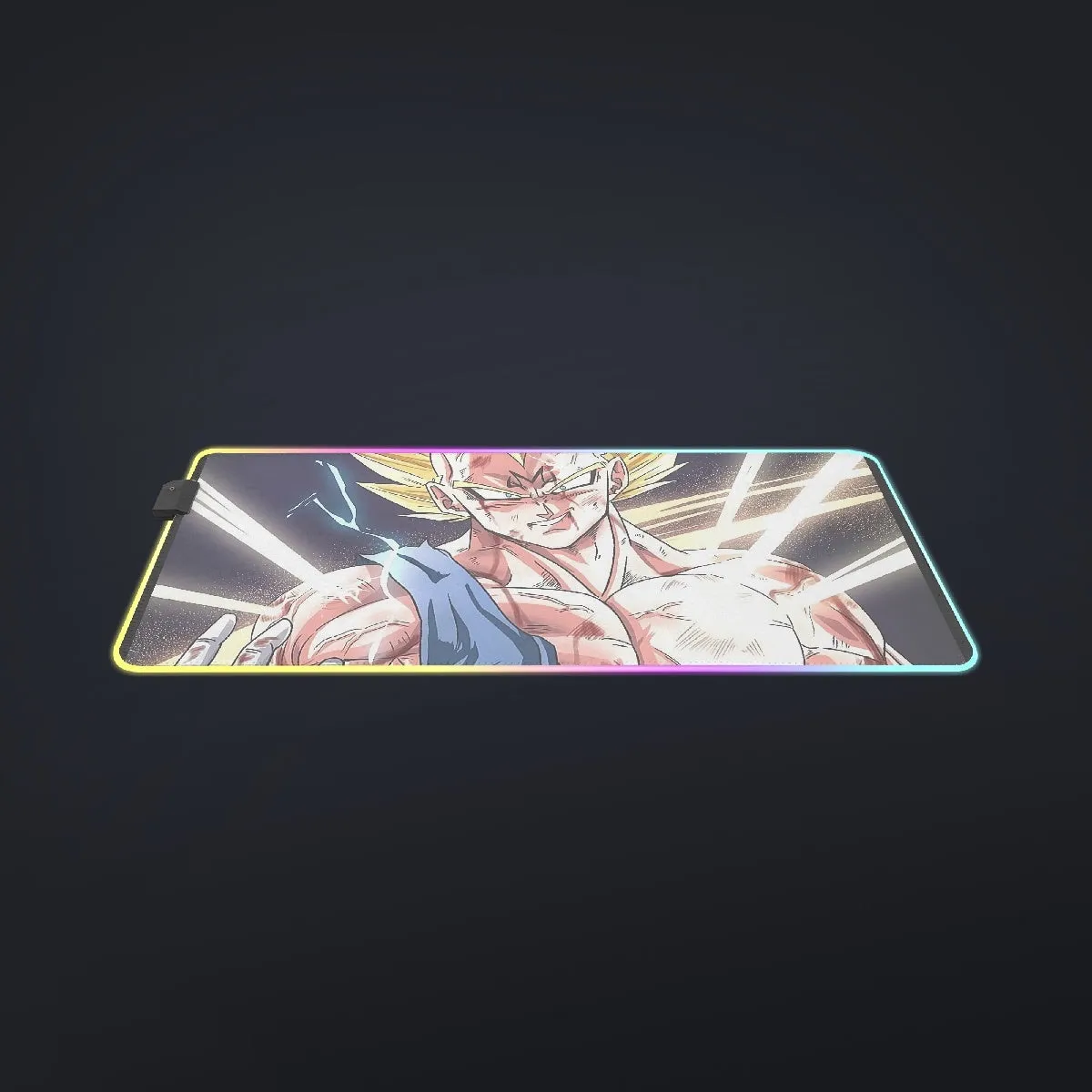 DBZ Majin Vegeta Saiyan Prince Fight Injure Manga Style Trending cool LED Mouse Pad