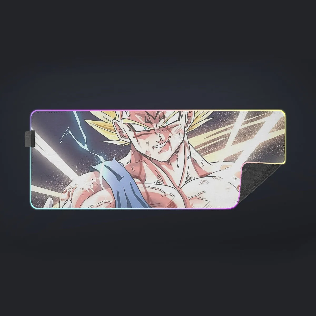 DBZ Majin Vegeta Saiyan Prince Fight Injure Manga Style Trending cool LED Mouse Pad