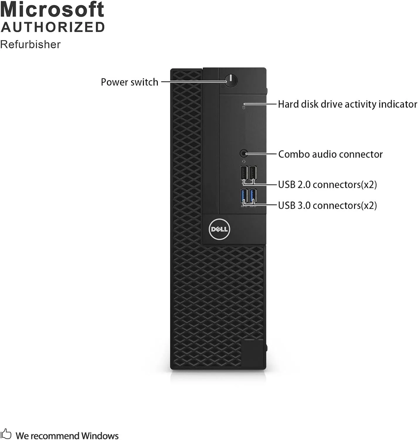 Dell OptiPlex 3050 (SFF) Desktop  | Intel Core i3-7100 (7th Gen) 3.90 GHz, 8GB DDR4 RAM, 256GB NVMe M.2 SSD, USB3.0 & HDMI, DisplayPort, 1GBe LAN  Port, Includes Wi-Fi, Keyboard & Mouse | Windows 10 Pro, Certified Refurbished- 1 Year Warranty