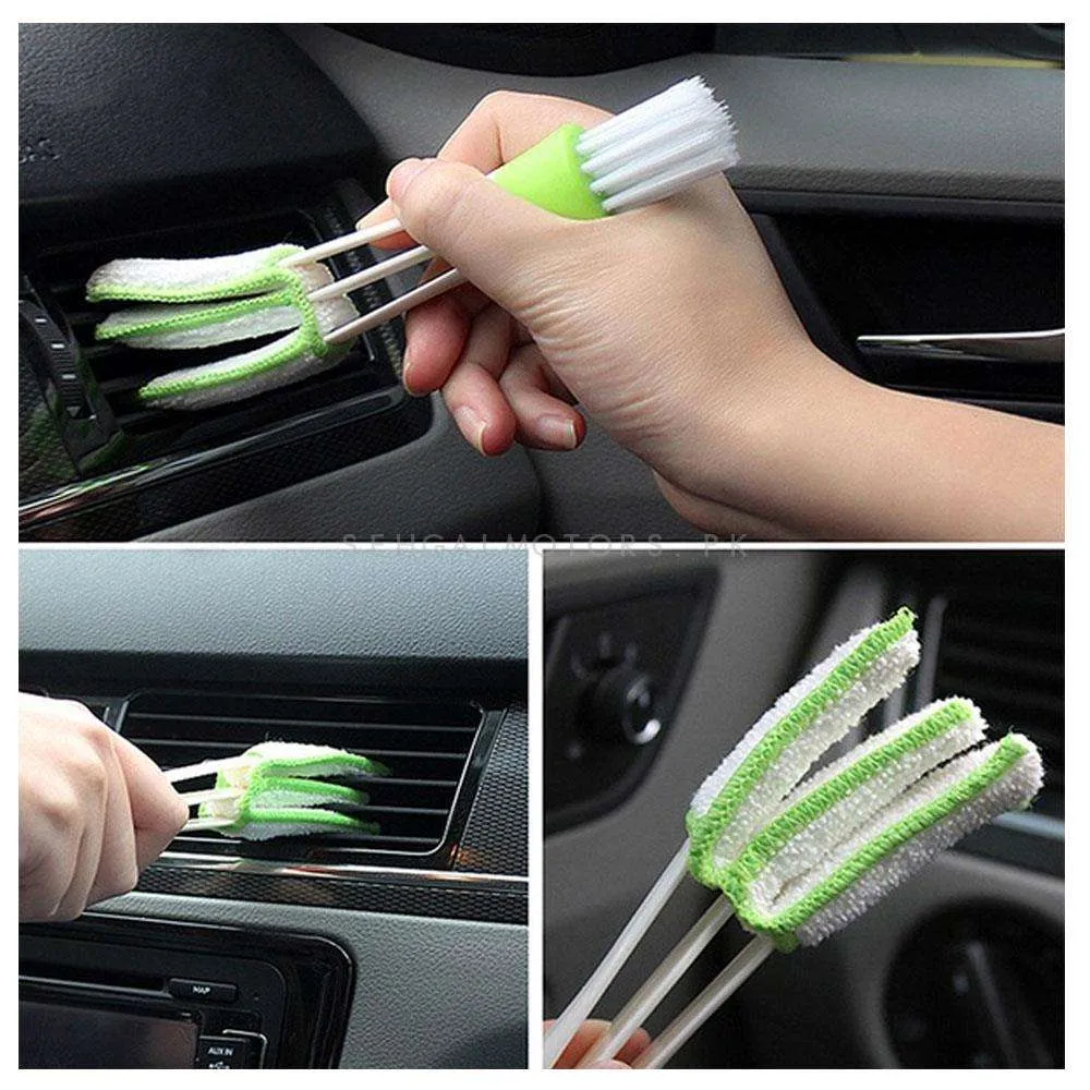 Detailing Brush 3 Way - Car Detail Tools Brush Long Durable 2 In 1 Double Slider Car Clean Auto Cleaning Accessories