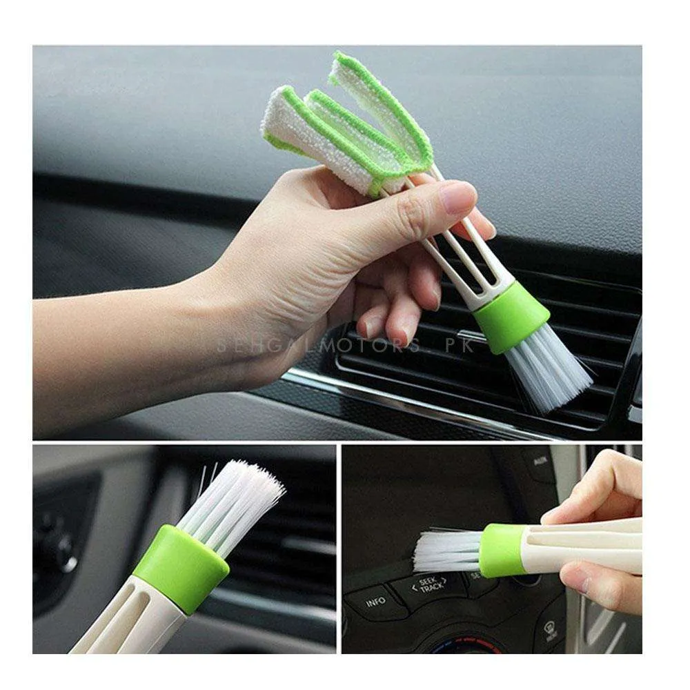 Detailing Brush 3 Way - Car Detail Tools Brush Long Durable 2 In 1 Double Slider Car Clean Auto Cleaning Accessories