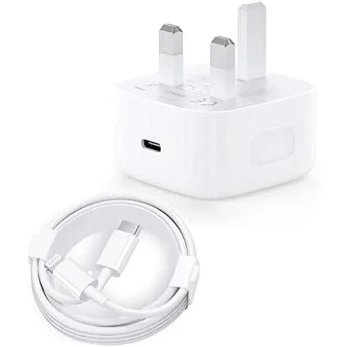 Dual Set | 20W Fast Charging Mains Wall Plug & USB-C Cable