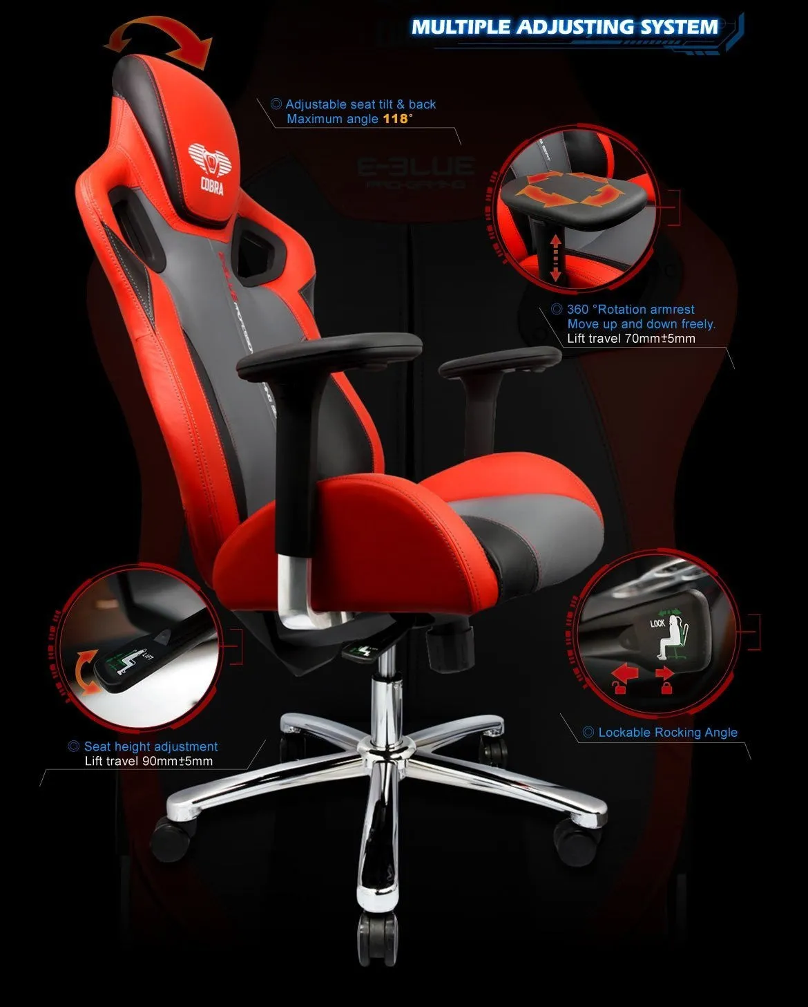 E-Blue Cobra-X Gaming Chair