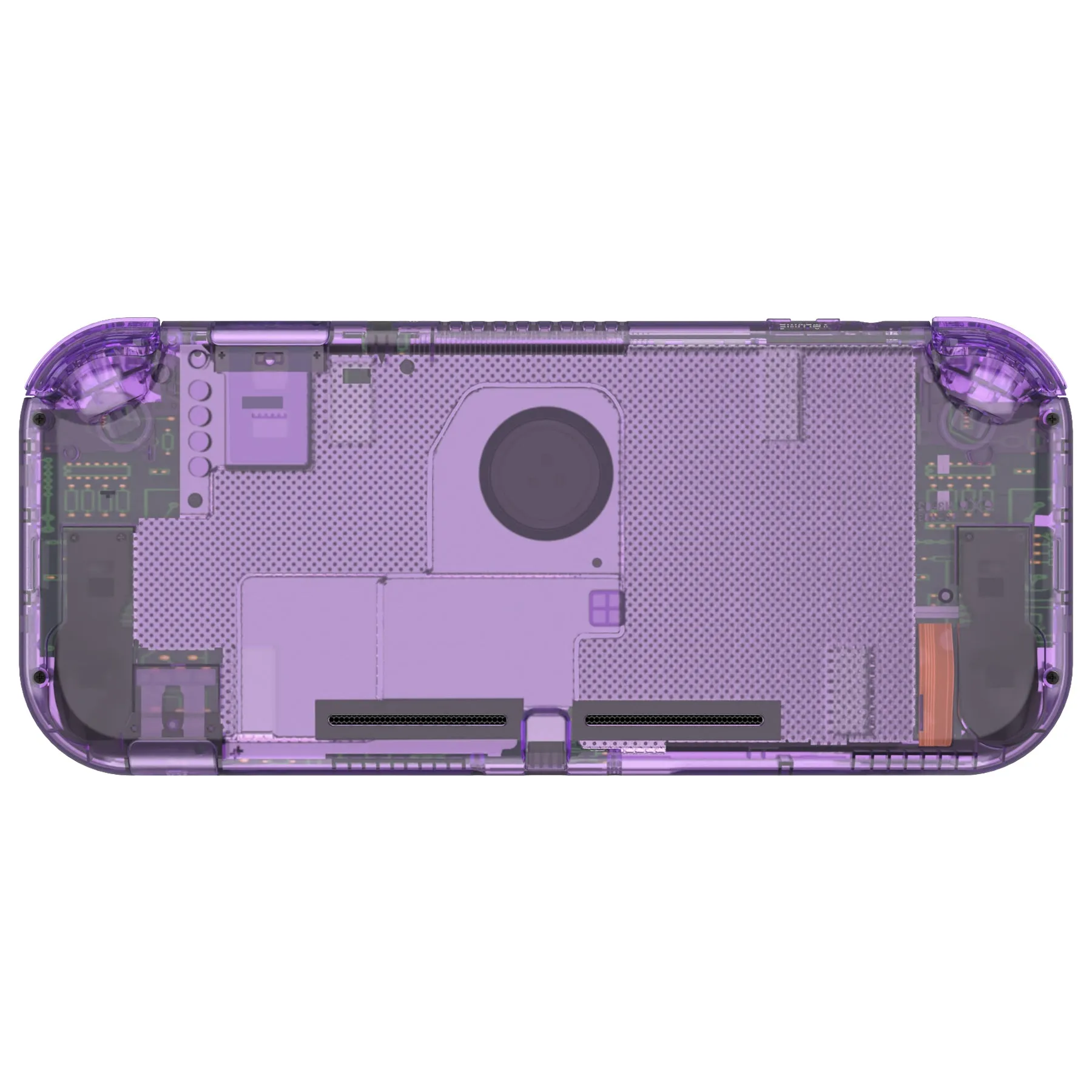 eXtremeRate Crystal Clear Atomic Purple DIY Replacement Shell for NS Switch Lite, NSL Handheld Controller Housing with Screen Protector, Custom Case Cover for NS Switch Lite - DLP325