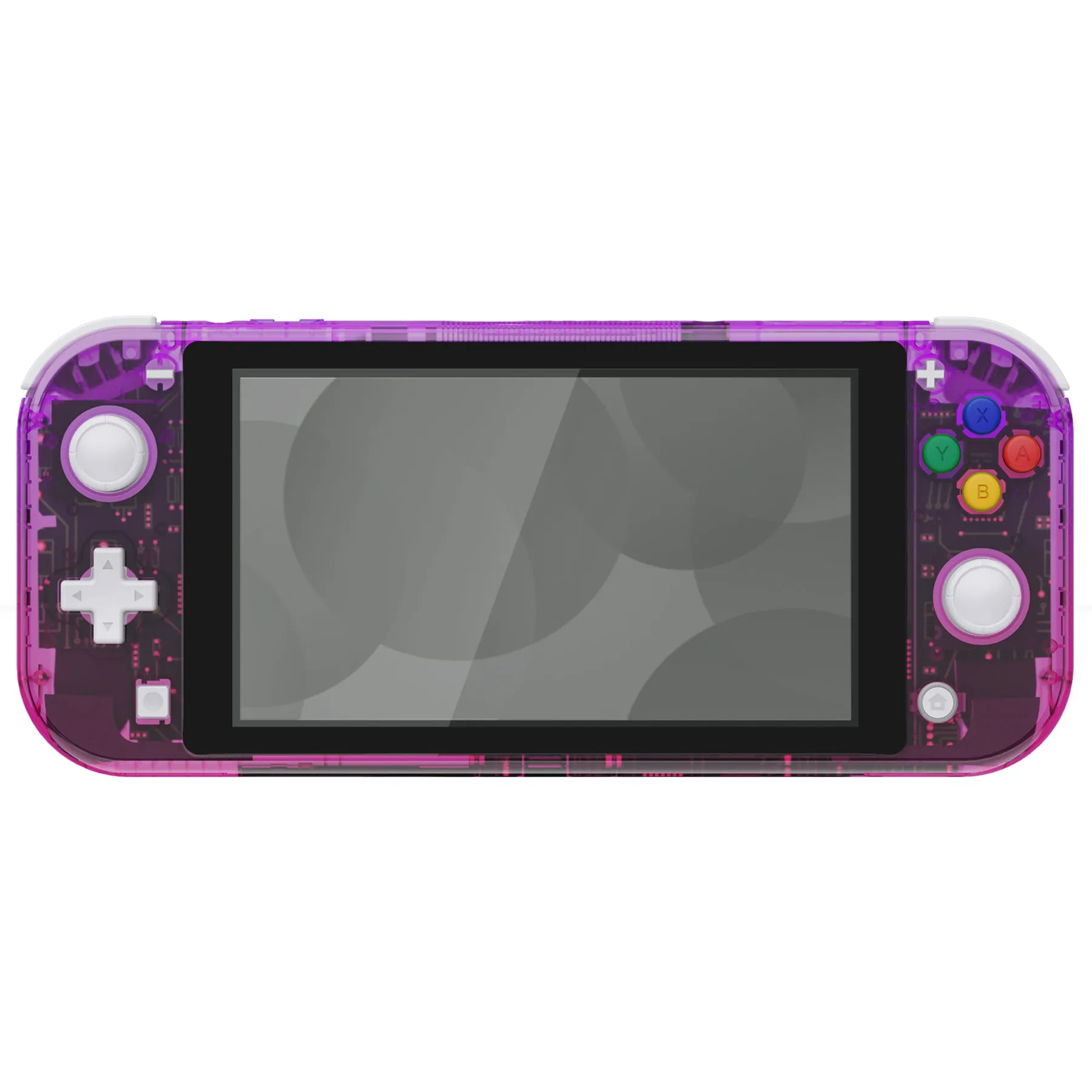 eXtremeRate Gradient Translucent Purple Rose Red DIY Replacement Shell for Nintendo Switch Lite, NSL Handheld Controller Housing with Screen Protector, Custom Case Cover for Nintendo Switch Lite - DLP318