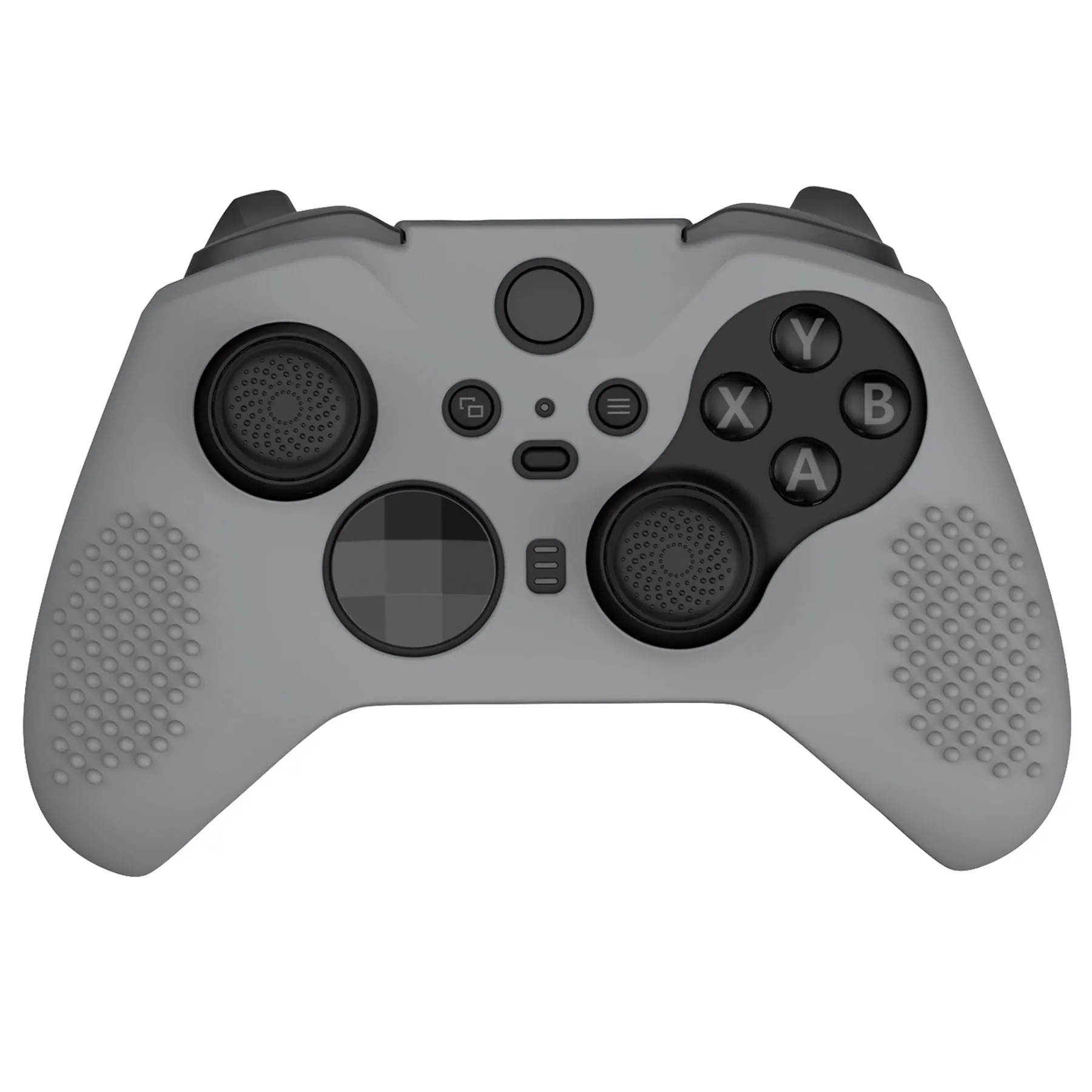 eXtremeRate PlayVital New Hope Gray Soft Anti-Slip Silicone Cover Skins, Controller Protective Case for New Xbox One Elite Series 2 (Model 1797 and Core Model 1797) with Thumb Grips Analog Caps - XBOWP0060GC