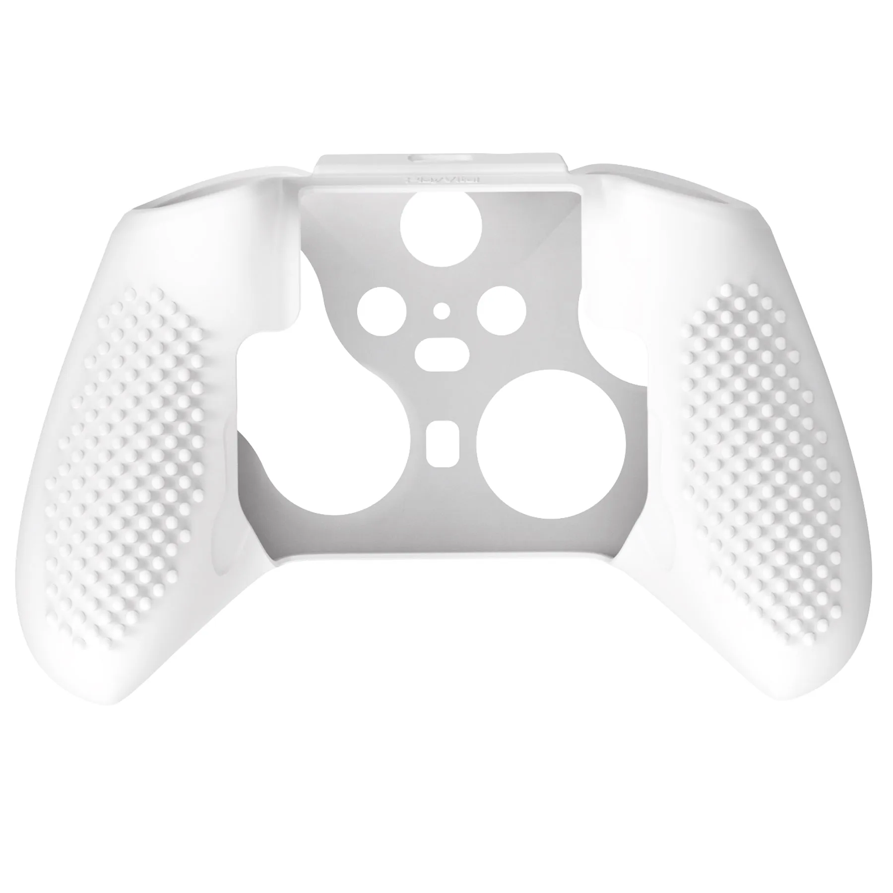 eXtremeRate PlayVital White Soft Anti-Slip Silicone Cover Skins, Controller Protective Case for New Xbox One Elite Series 2 (Model 1797 and Core Model 1797) with Thumb Grips Analog Caps - XBOWP0059GC