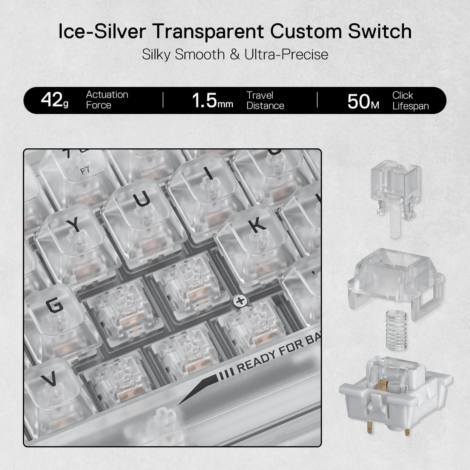 FIZZ K617 SE Full-Transparent Mechanical Keyboard