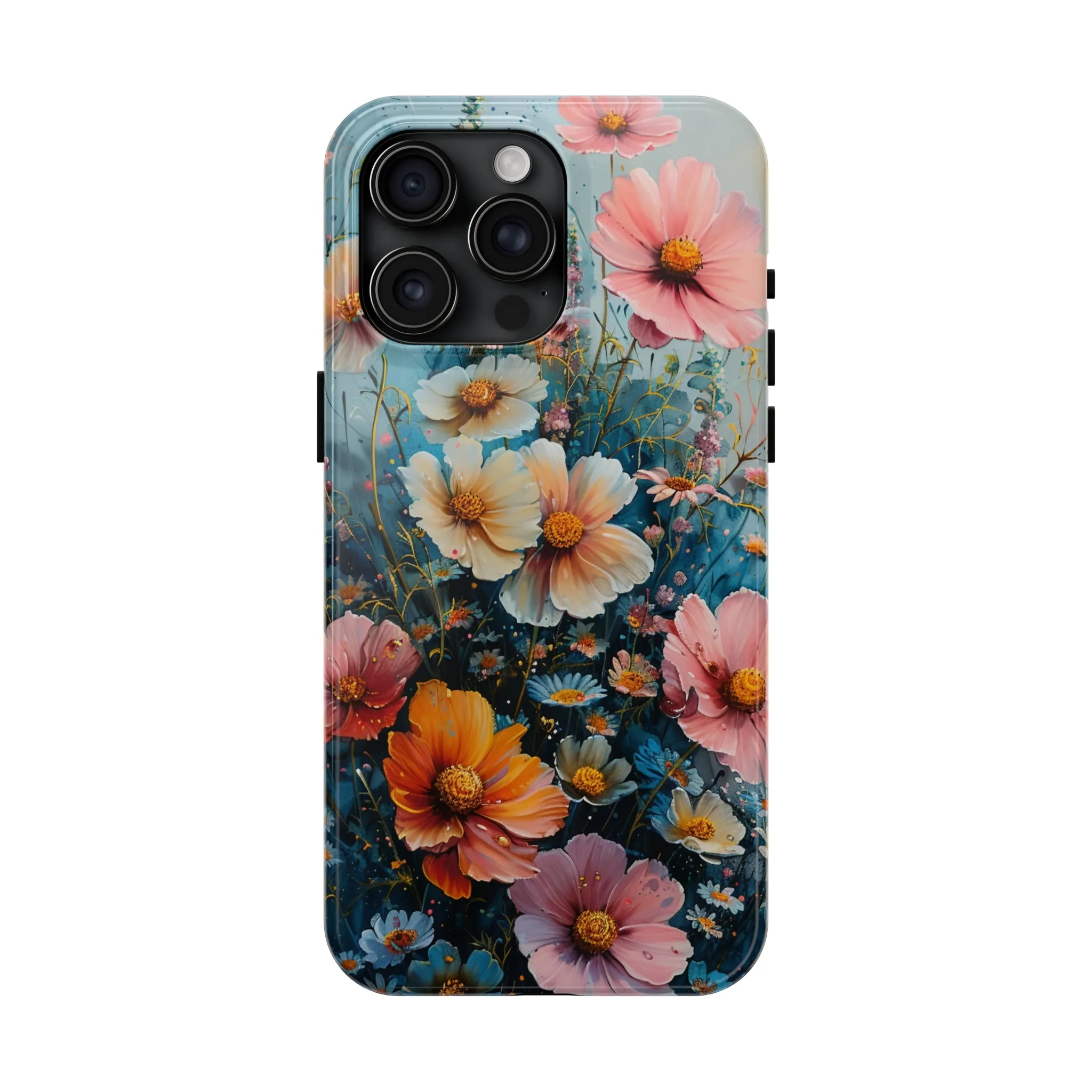 Floral iPhone Case, Vibrant Garden Flowers Protective Phone Cover, Designer Artistic Blossom Mobile Case, Unique Flower Gift Idea, Tough iPhone Case